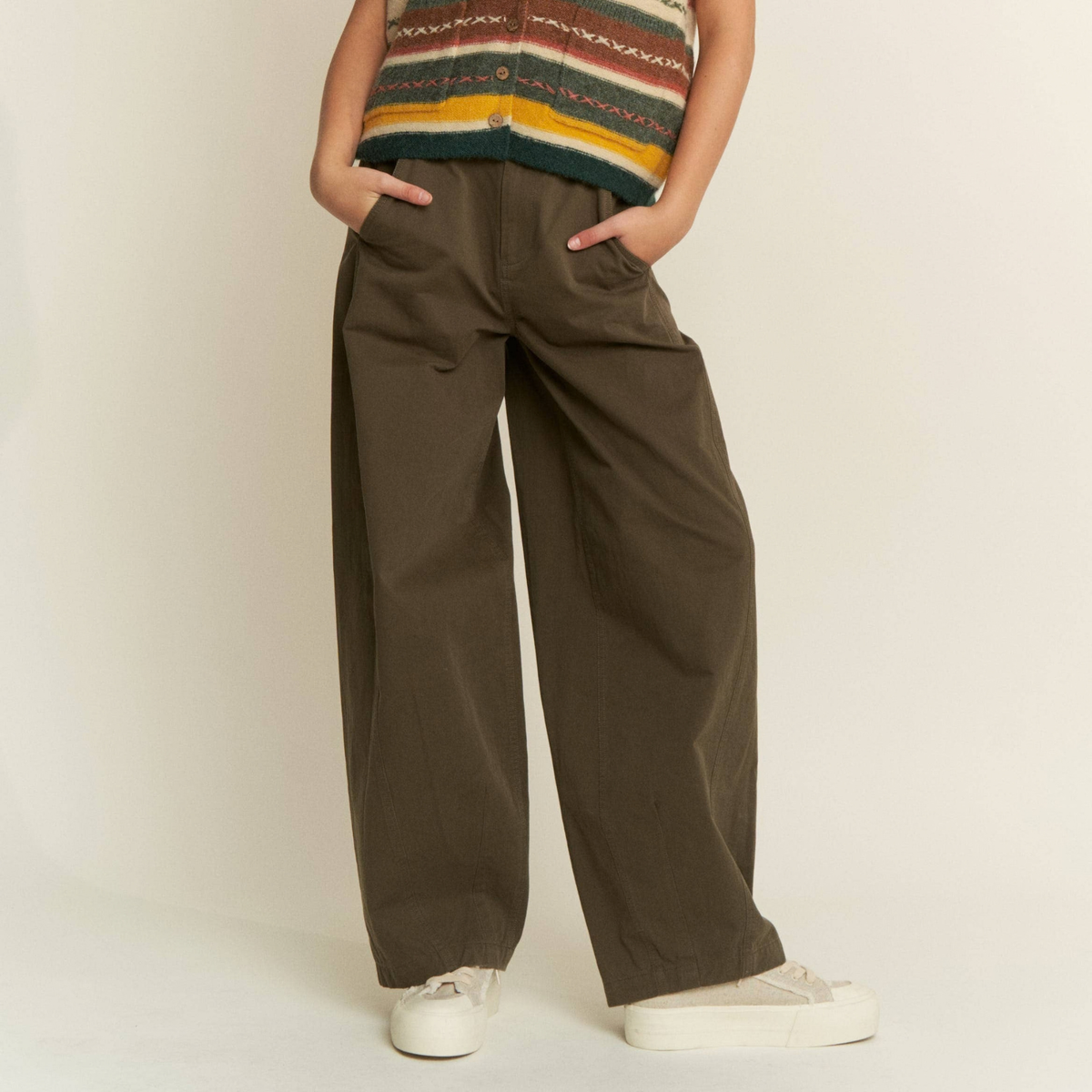 High Rise Wide Leg Relaxed Pants