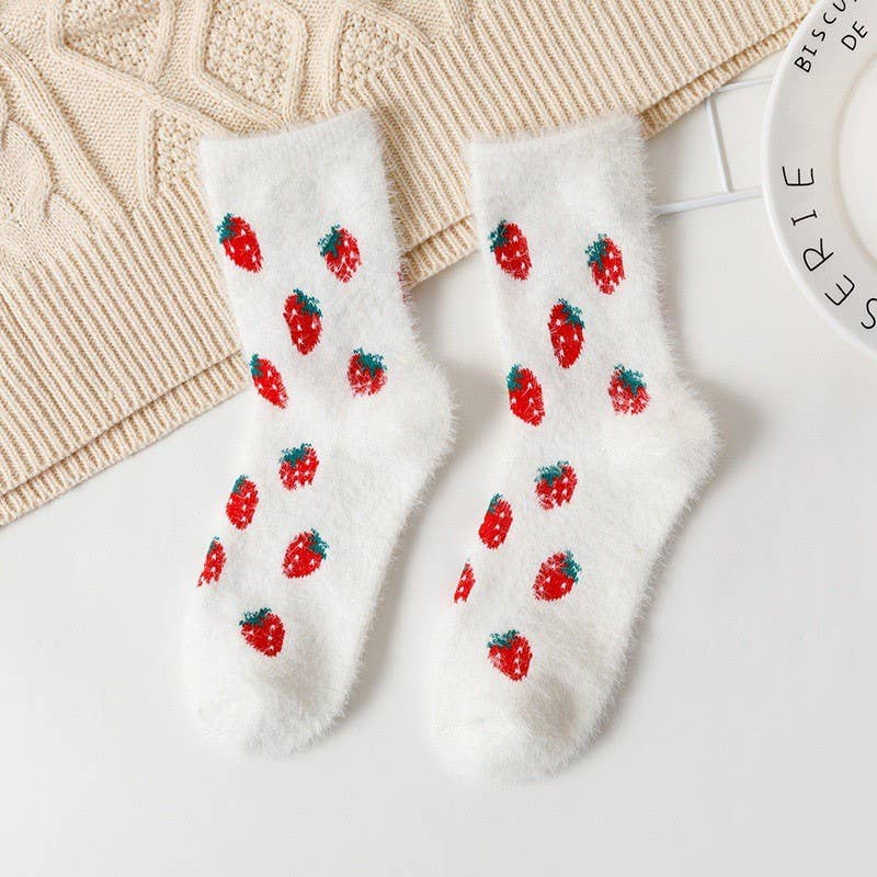 Warm Chinlon Soft Fleece Fuzzy Socks