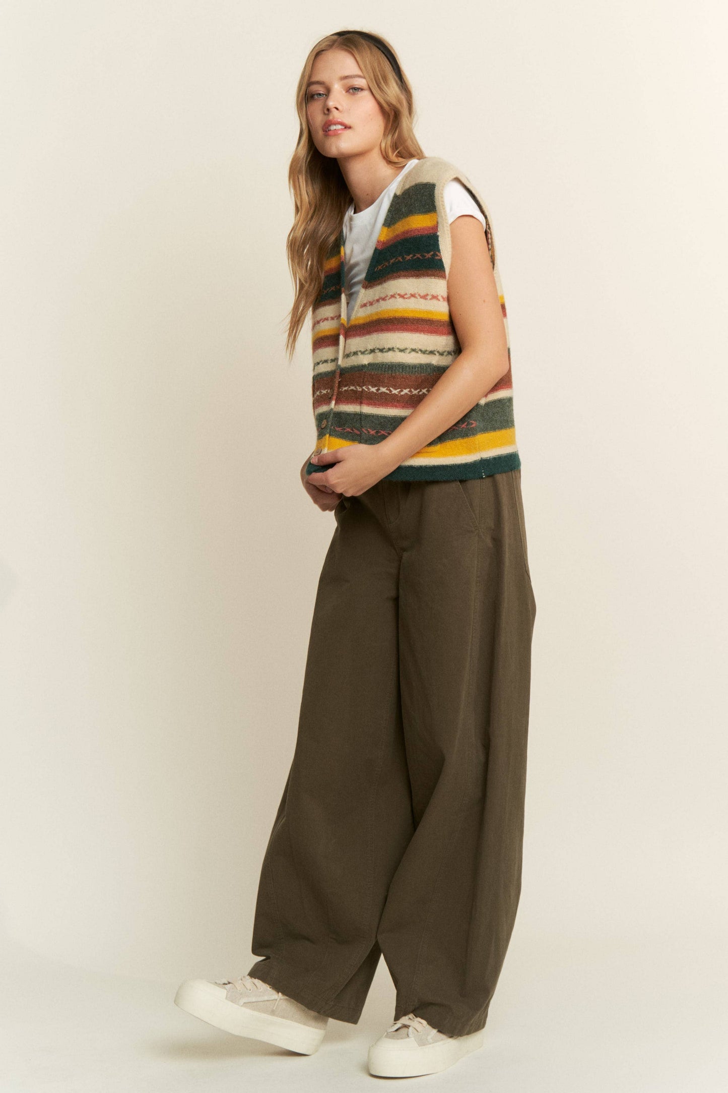 High Rise Wide Leg Relaxed Pants
