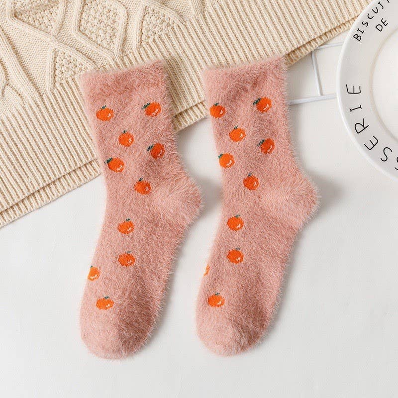 Warm Chinlon Soft Fleece Fuzzy Socks