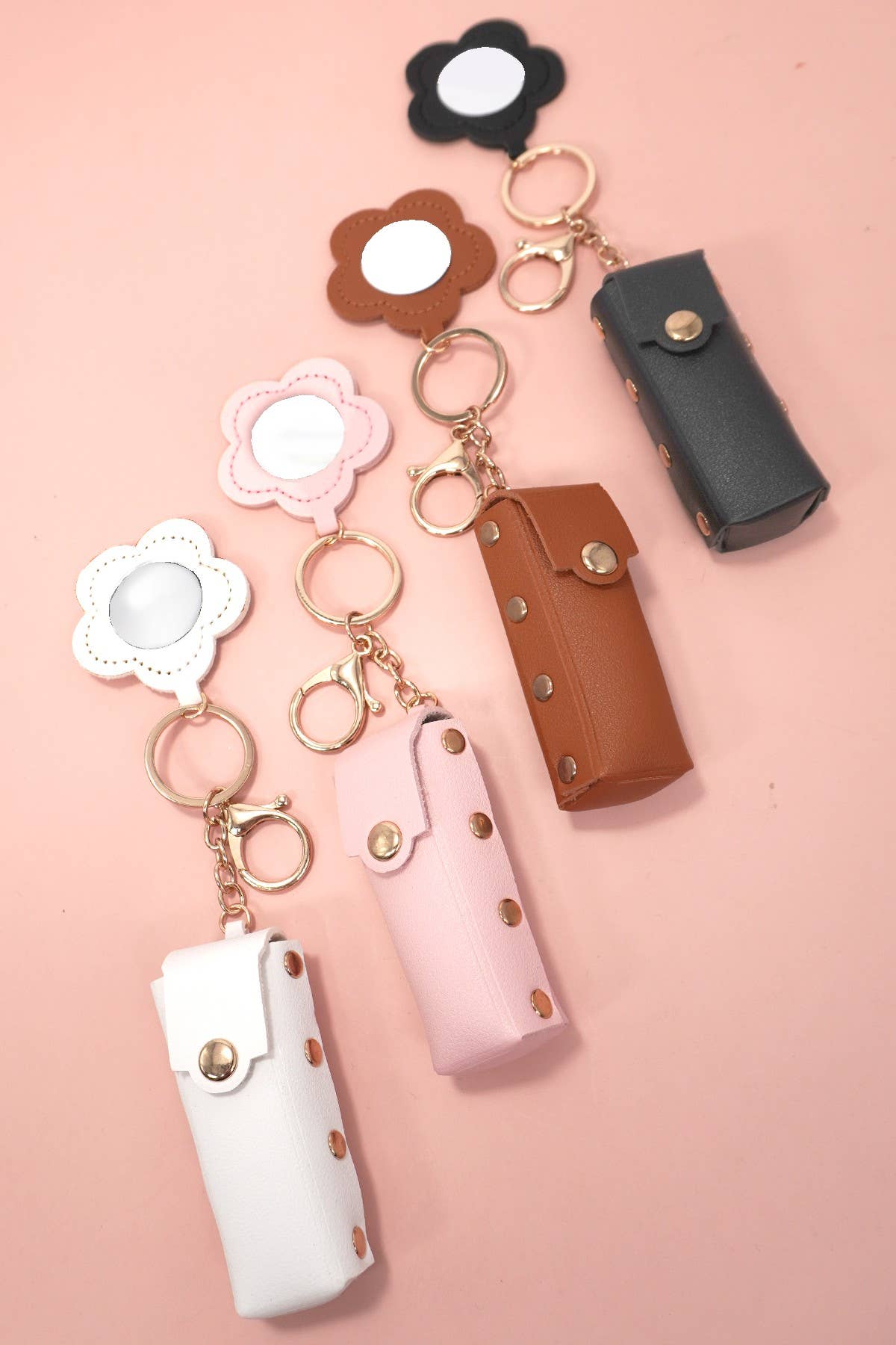 Trending Vegan Leather Lip Bag Charm Keychains