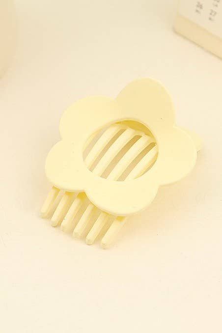 Lay Flat Flower Hair Claw Clips for Secure Styling