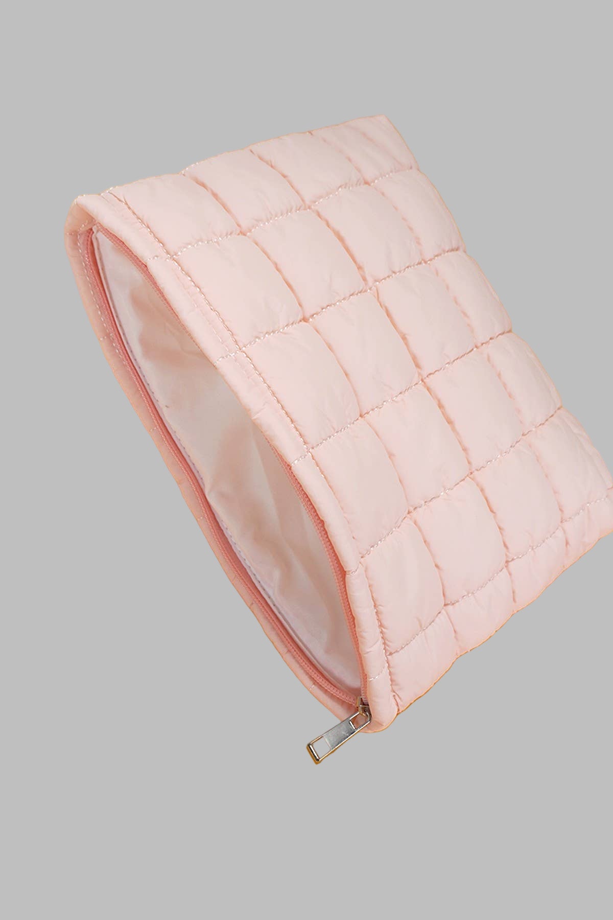 Quilted Puffy Cosmetic Pouch Clutch