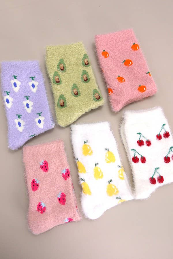 Warm Chinlon Soft Fleece Fuzzy Socks