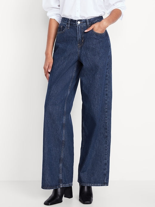 Mid-Rise Wow Baggy Wide-Leg Jeans