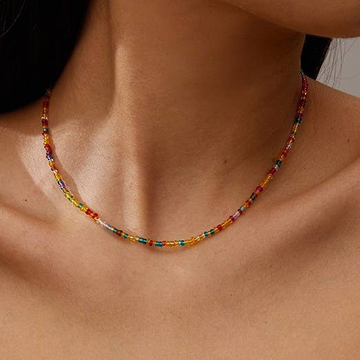 Summer Beach Single Beaded Necklace