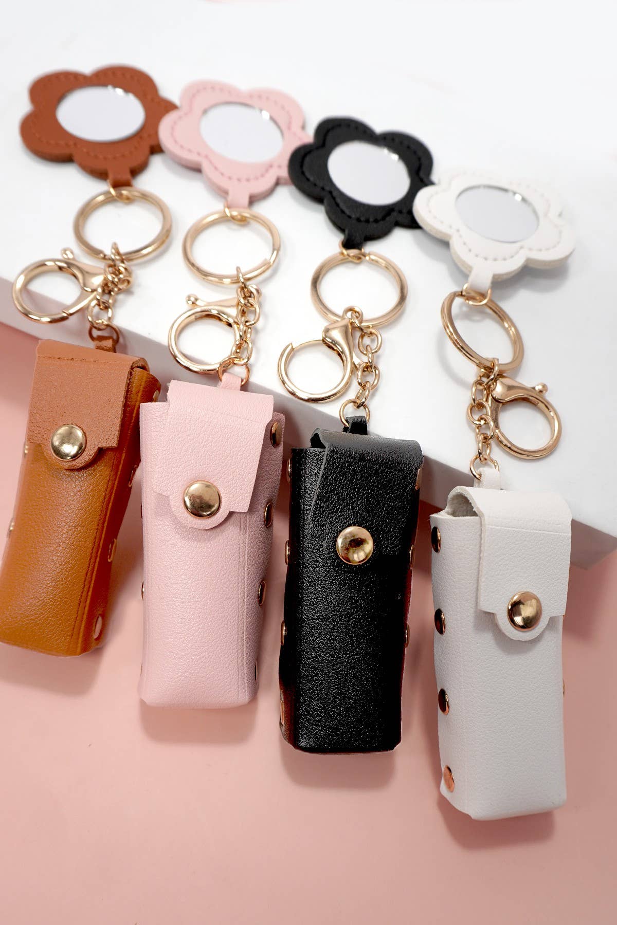 Trending Vegan Leather Lip Bag Charm Keychains