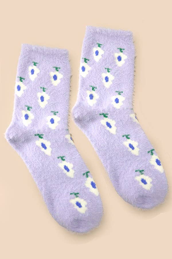Warm Chinlon Soft Fleece Fuzzy Socks