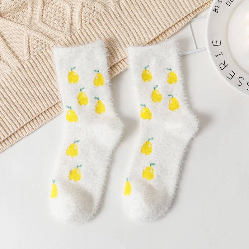 Warm Chinlon Soft Fleece Fuzzy Socks