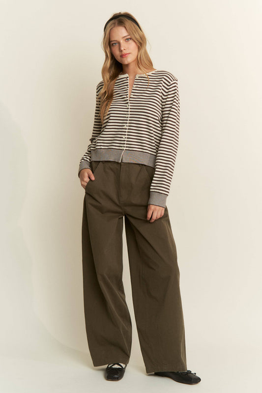 High Rise Wide Leg Relaxed Pants