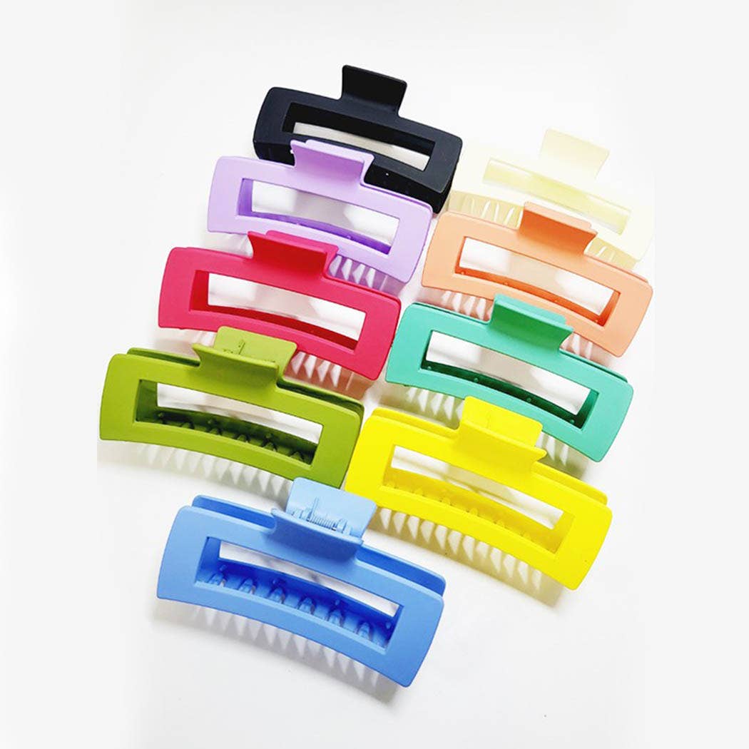 Large Size Matte Color Hair Claw Clip