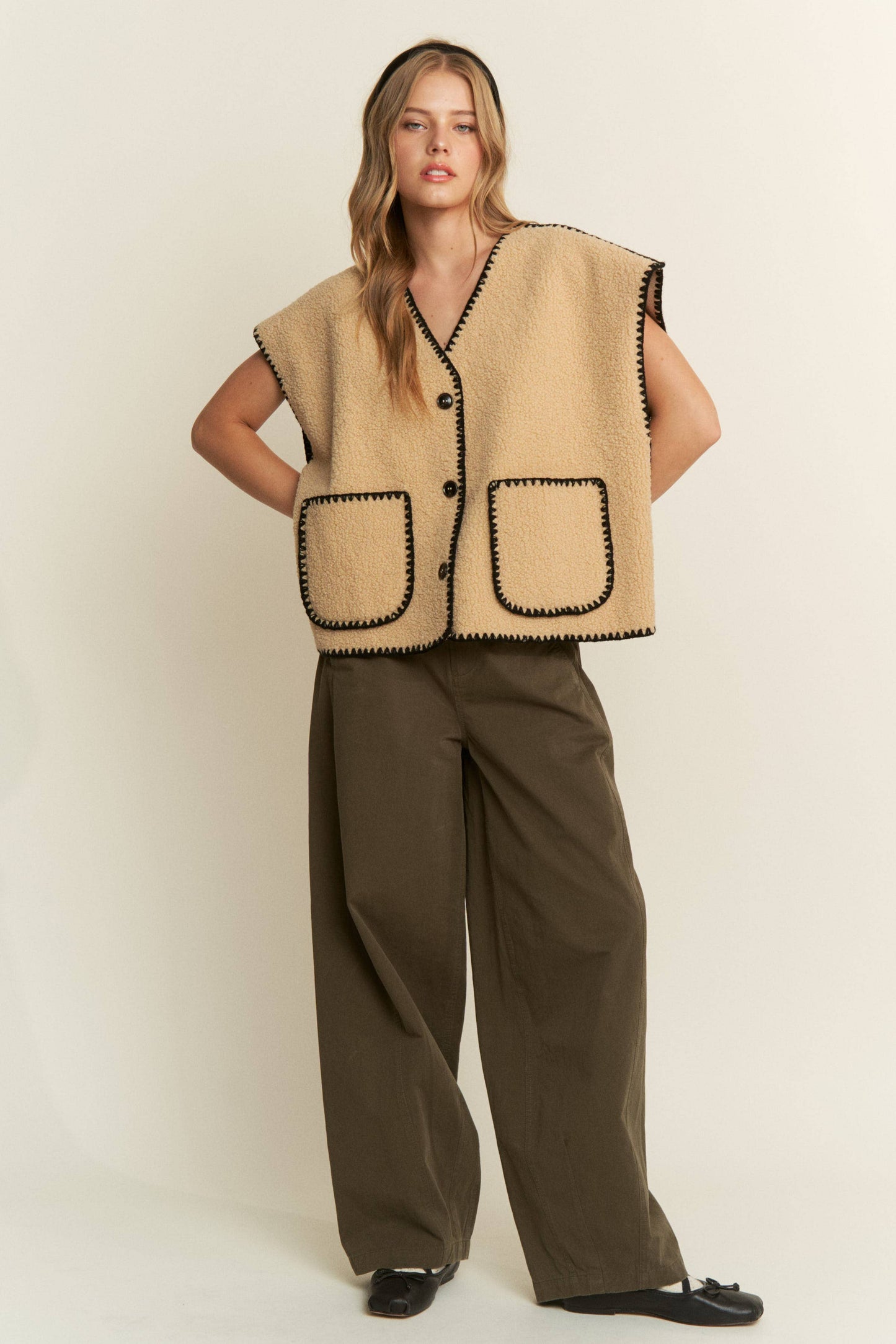 High Rise Wide Leg Relaxed Pants