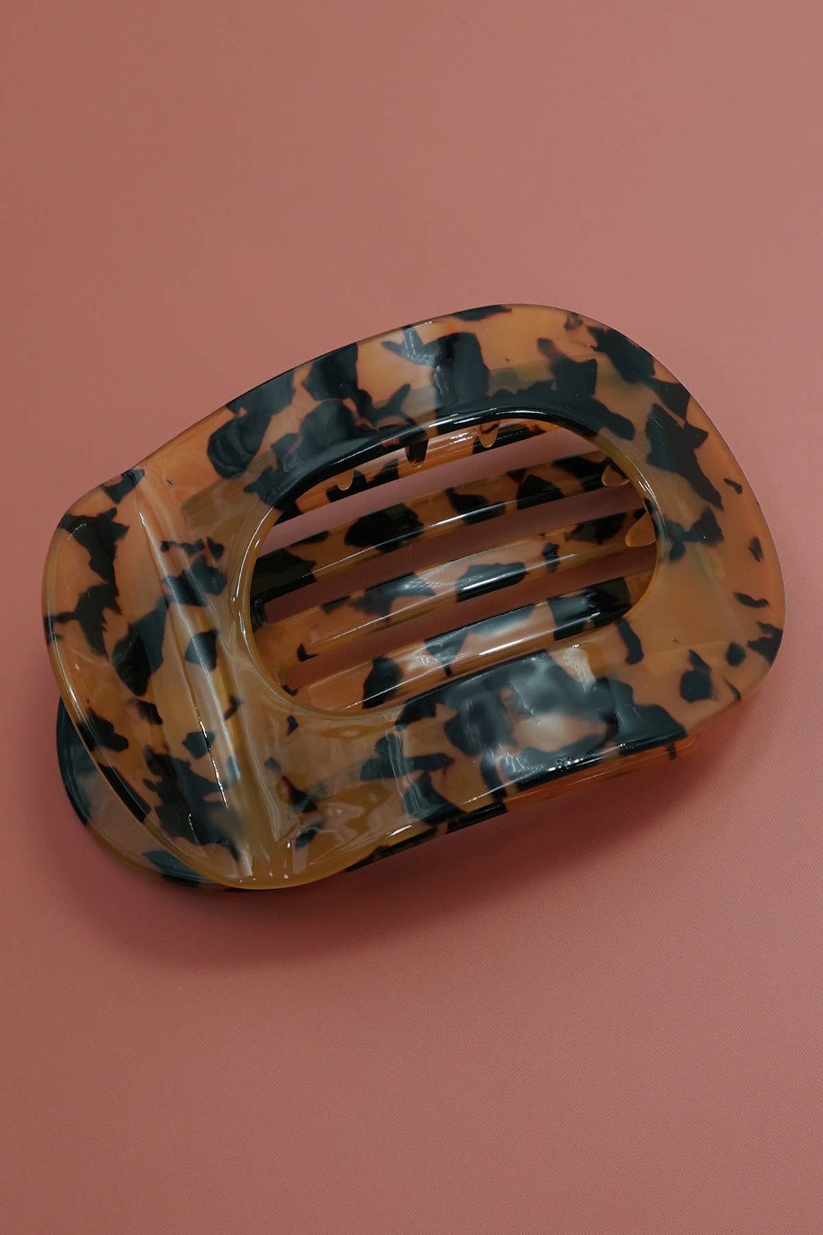Jumbo Lay Flat Oval Hair Claw Clips