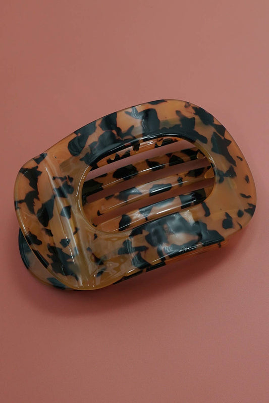 Jumbo Lay Flat Oval Hair Claw Clips