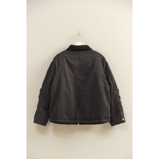 Zip-Front Puffer Barn Jacket