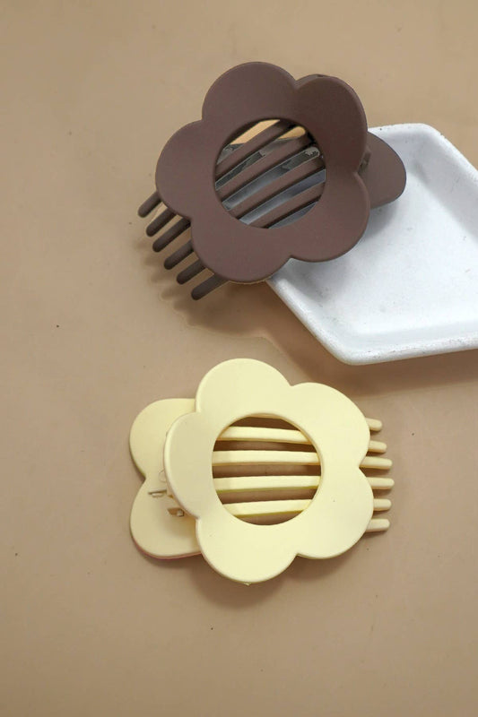 Lay Flat Flower Hair Claw Clips for Secure Styling