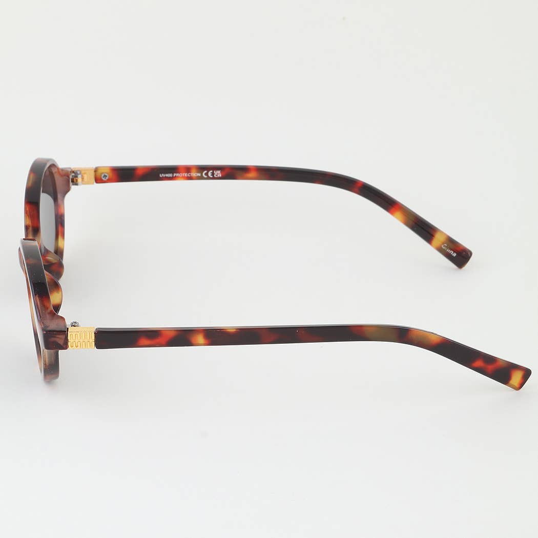 Modern Bright Tinted Round Sunglasses