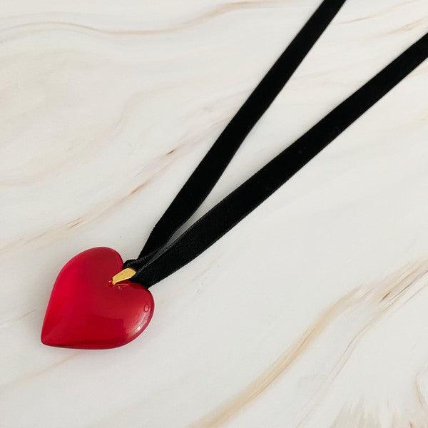 Bold In Red Black Sash Necklace - Sneaky Kiki’s