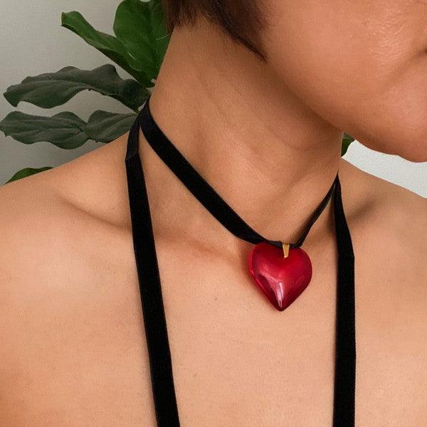 Bold In Red Black Sash Necklace - Sneaky Kiki’s