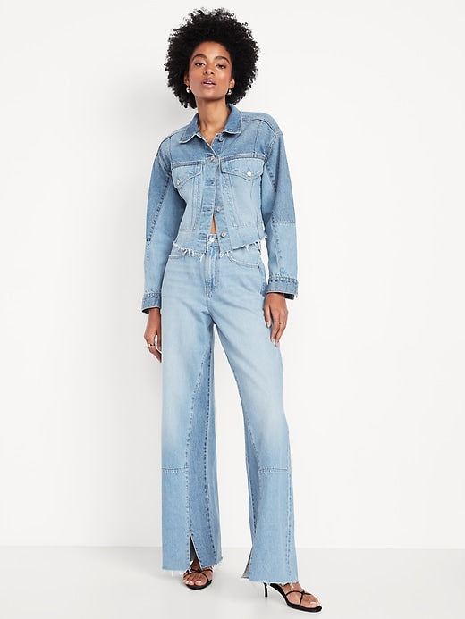 High-Waisted Baggy Wide-Leg Jeans
