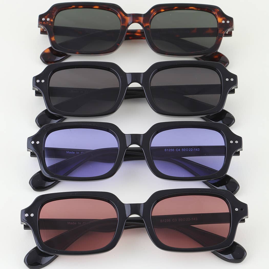 Double Bolted Classic Tinted Sunglasses