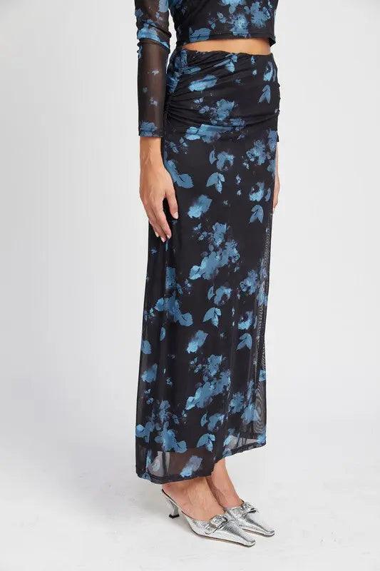 FLORAL SHEER MAXI SKIRT - Sneaky Kiki’s