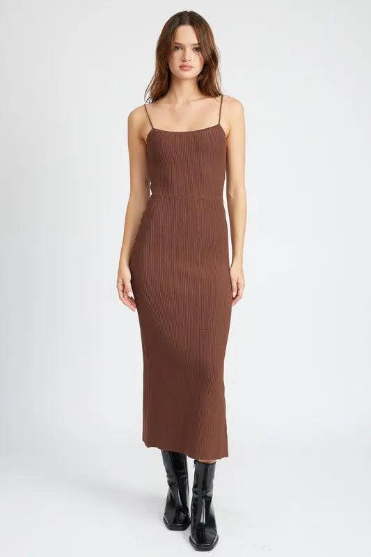 MAXI KNIT RIB DRESS - Sneaky Kiki’s