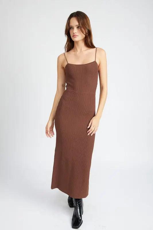 MAXI KNIT RIB DRESS - Sneaky Kiki’s