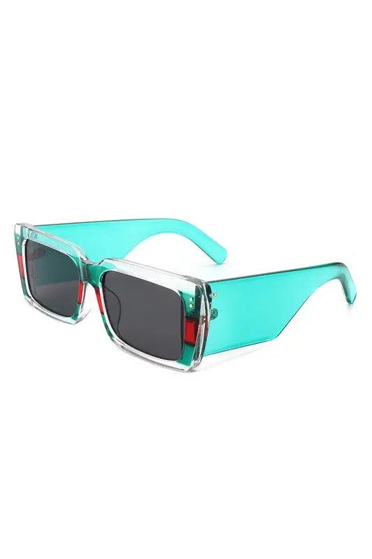 Rectangle Retro Tinted Chunky Sunglasses - Sneaky Kiki’s