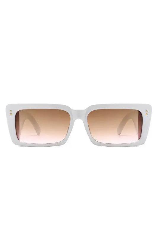 Rectangle Retro Tinted Chunky Sunglasses - Sneaky Kiki’s