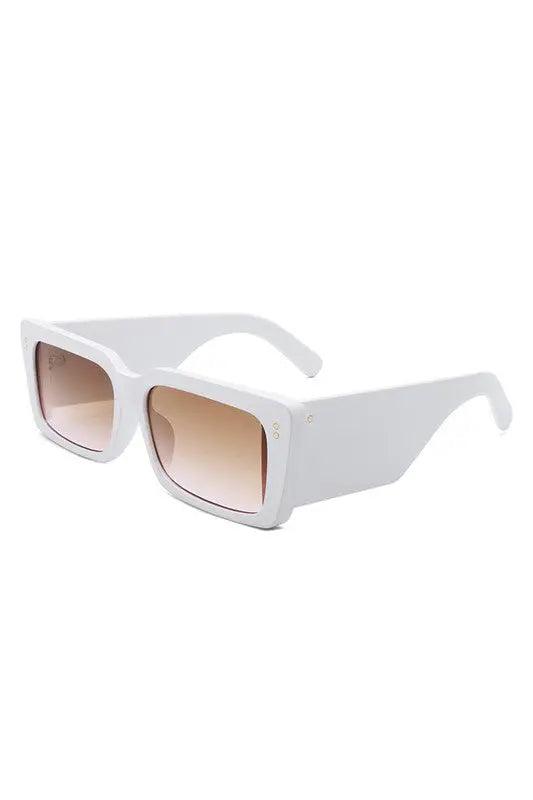 Rectangle Retro Tinted Chunky Sunglasses - Sneaky Kiki’s