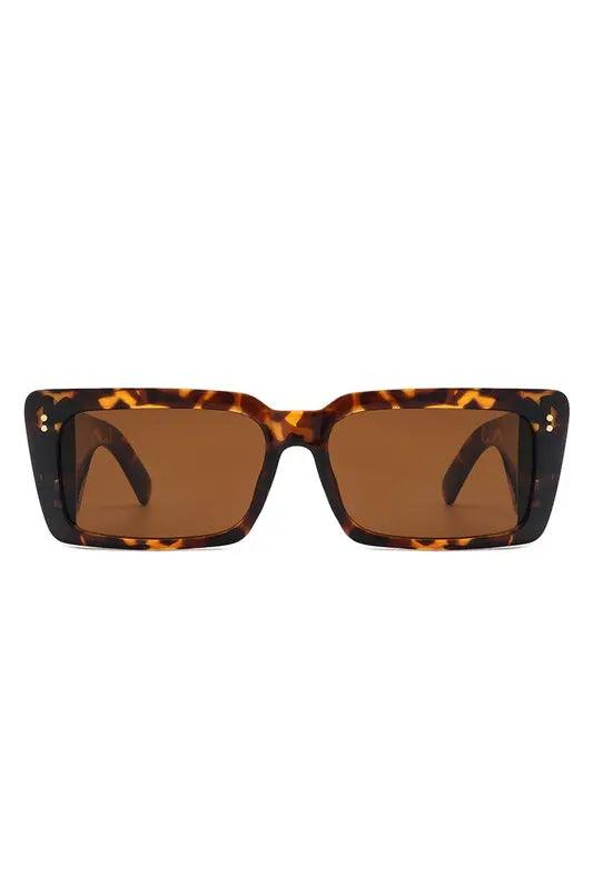 Rectangle Retro Tinted Chunky Sunglasses - Sneaky Kiki’s