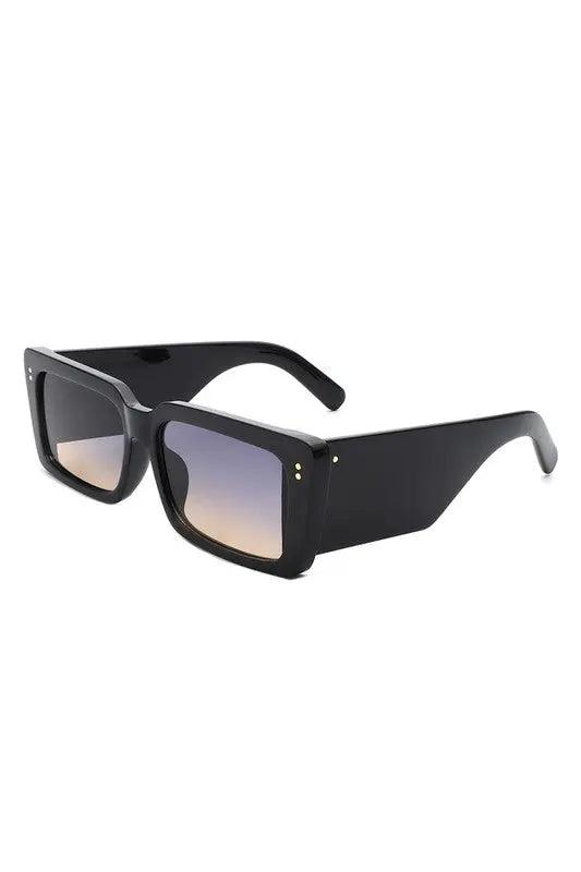 Rectangle Retro Tinted Chunky Sunglasses - Sneaky Kiki’s