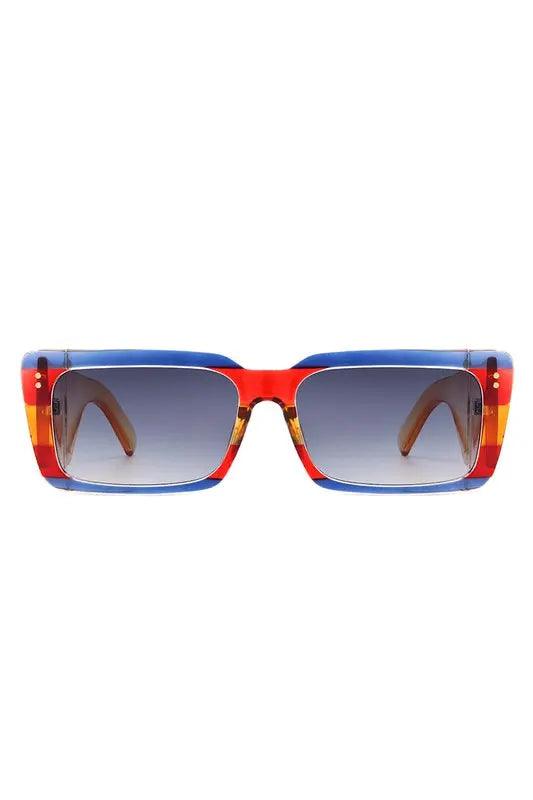 Rectangle Retro Tinted Chunky Sunglasses - Sneaky Kiki’s