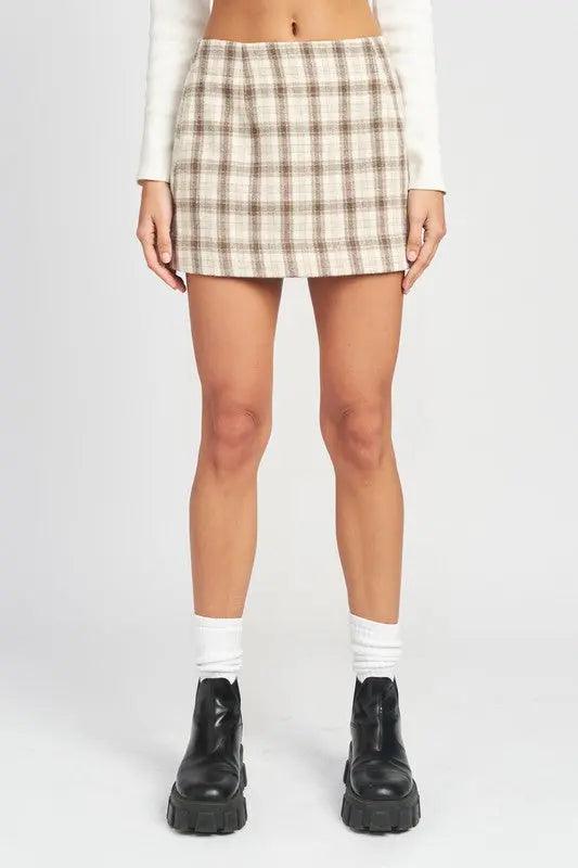 SQUARE PRINTED MINI SKIRT - Sneaky Kiki’s