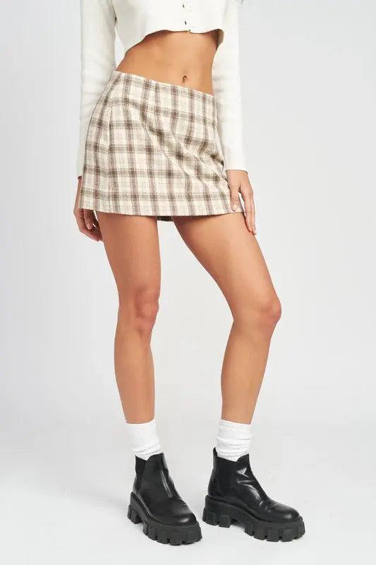 SQUARE PRINTED MINI SKIRT - Sneaky Kiki’s